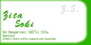 zita soki business card